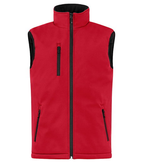 Clique Softshellweste Padded Vest (clean geschnittene, gepolsterte Softshell-Weste) rot Herren